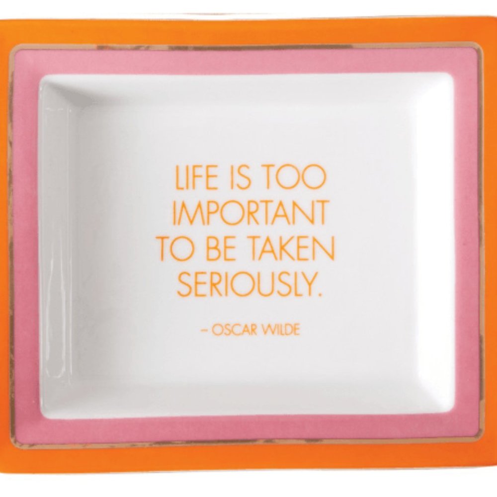 Two's Company Oscar Wilde Jewelry & Trinket Dish